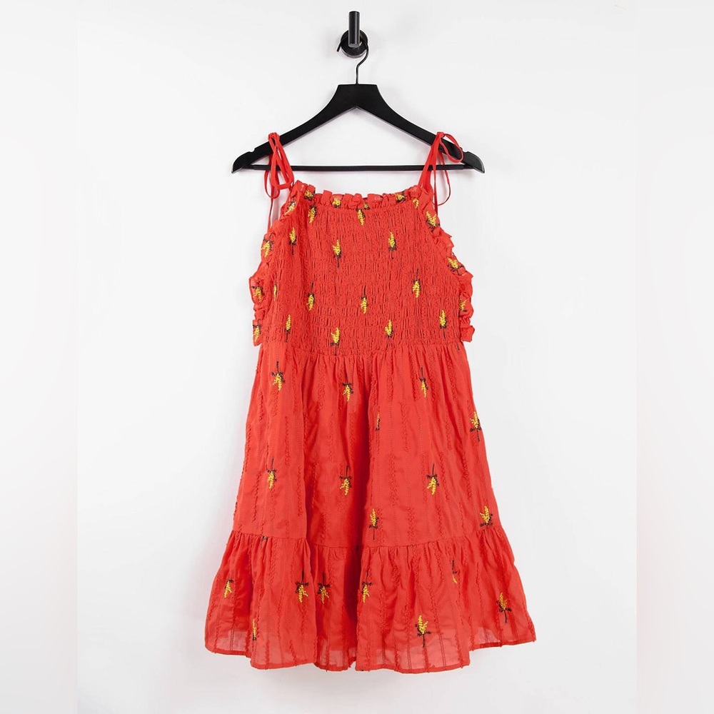 ASOS DESIGN tiered floral mini dress NWOT